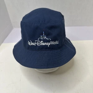 Preowned Genuine WALT DISNEY WORLD Coppertone Blue Bucket Sun Hat Size Adult - Picture 1 of 11