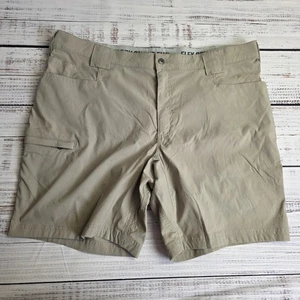 Duluth Trading Co Flex Dry On The Fly Shorts Mens 44 Standard Fit Beige Stretch - Picture 1 of 8