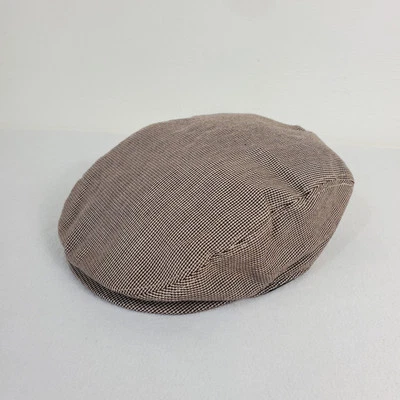 Children Place No 915 Newsboy Hat Childs Sz 4-6 Toddler Brown Houndstooth Cabbie - Image 1 of 4