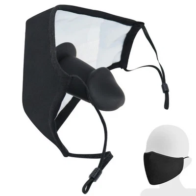 Mujeres Consolador Máscara Bondage Mordaza Boca Esclavo Juegos Sexuales Cuero Mordaza Bdsm Negro Pene Foto 1 de 4