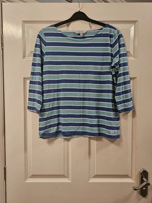 Ladies Crew Clothing 3/4 Sleeve Top Size 14. Preloved - Image 1 of 3