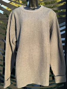LL Bean Pullover Herren XL Grau Merino Lammwolle Commando Military Ellenbogen Patches - Bild 1 von 15