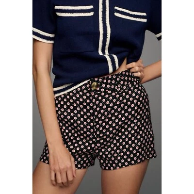 Shorts Anthropologie Ettie por Maeve: edição de linho inclinado preto feminino 32 novo com etiquetas - Imagem 1 de 4