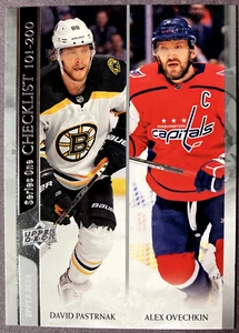 2020-21 UD Series 1 Checklist (101-200) #200 David Pastrnak & Alex Ovechkin - Picture 1 of 2
