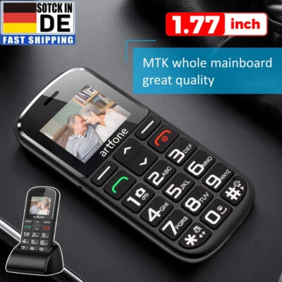 MARKENLOS artfone 2G Handy Senioren handy ohne Vertrag Dual-SIM SOS handy für Alte 1800mAh