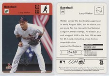 2005 Leaf Sportscasters Red Batting Glove /60 Larry Walker #26 HOF