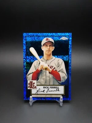 2021 Chrome Platinum Anniversary Blue Mini-Diamond Refractor 199 Rick Ferrell - Image 1 of 2