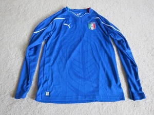 Italia Italy Long Sleeve Soccer Jersey Shirt Men’s L World Cup Gli Azzuri Home - Picture 1 of 12