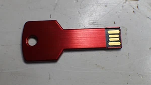 RAOYI 8 GB USB Red Key Shape ~ Flash USB Drive - Picture 1 of 2