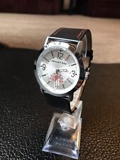 Armand Basi Men's A-0442G-07 Casual Watch Black Leather White/Red Dial - NIB
