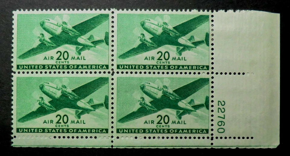 C29 MH 1941 20c Twin-Motored Transport Plane World War II WWII Hawaii rate - Image 1 of 2