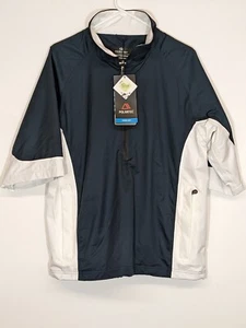 Galway Bay Men's All Weather Golf Jacket Pullover Polartec Size S Navy White NEW - Picture 1 of 7