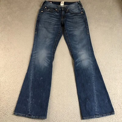 VTG True Religion Jeans Womens 29 Preppy Joey Twisted Seam Flare USA Y2K Retro - Image 1 of 4