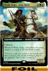 1x - Wylie Duke, Atiin Hero - FOIL EXTENDED ART -Outlaws of Thunder Junction MTG - Picture 1 of 1
