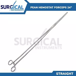 Fórceps de hemostato Rochester Pean 24" - acero inoxidable recto grado alemán - Imagen 1 de 6