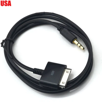3.5mm Audio AUX input to iPhone iP ad iPod 30pin dock connector Cable - Image 1 of 2