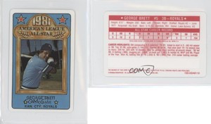 1981 Perma-Graphics/Topps Credit Cards All-Stars George Brett #150-ASA8110 HOF