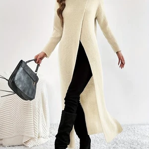 Maxi Suéter Retro Peace Love World Palomitas Con Capucha Cruzado Dividido Beige L *LEER - Imagen 1 de 15