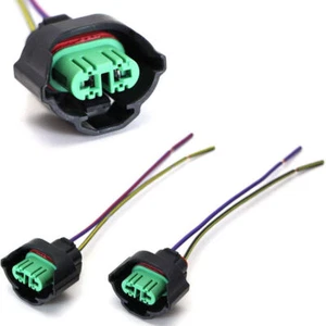 2Pcs H11 H8 Fog Light Female Connector Adapter Wire Pigtails Socket Wire Plug - Picture 1 of 8
