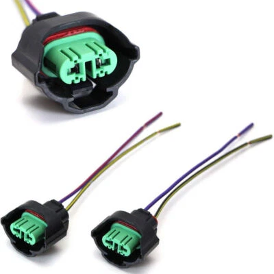 2Pcs H11 H8 Fog Light Female Connector Adapter Wire Pigtails Socket Wire Plug - Image 1 of 4