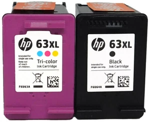 HP 63XL 2-pak wkłady atramentowe kombi 63XL czarny i 63XL kolor oryginalny - Zdjęcie 1 z 1