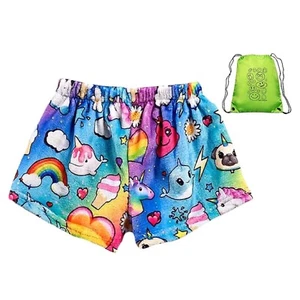 Top Trenz Unicorn Dreams Little Girl's Shorts and Drawstring Bag - NWT - Picture 1 of 3