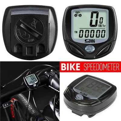 Kabellos Fahrradcomputer Tachometer LCD Funk Fahrrad Kilometerzähler Wasserfest - Bild 1 von 4