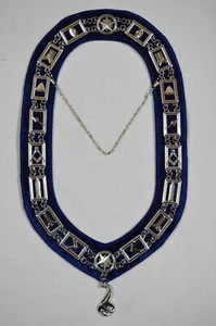 COLLAR DE CADENA MASONIC BLUE LODGE CON JOYA DE OFICIAL MAYORDOMO GRATIS - Imagen 1 de 4