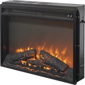 23in Electric Fireplace Insert Heater w/Log Set &Realistic Flame without Control - Picture 1 of 13