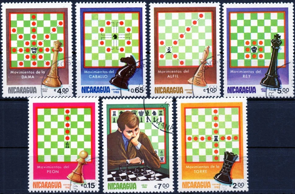 Nicaragua serie completa año 1983  usada  ajedrez - Imagen 1 de 1