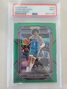 2022 Panini Prizm #246 Jalen Williams Green Prizm Rookie PSA 9 Mint OKC Thunder - Picture 1 of 2
