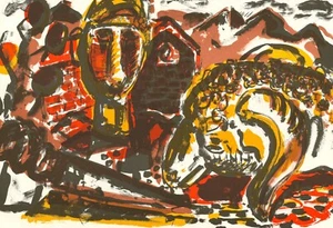 Litografía original de Peter Chevalier 1986 (sin título) - Imagen 1 de 1