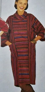 1980s Batwing Shift Dress Polo Neck Pockets Style 3978 Sewing Pattern - Picture 1 of 3