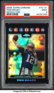 2008 Topps Chrome #TC121 Tom Brady Refractor / PSA 9 /Low Pop - Picture 1 of 5
