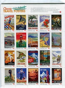 Classic Travel Posters - Nuova Zelanda cat. Yvert 2909-2928 - Imagen 1 de 1