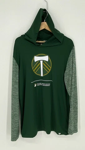 FANATICS Major League Soccer Long Sleeve Hooded Portland Timbers Shirt LRG 1431 Cover