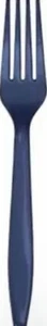 Navy Blue Heavy Duty Plastic Forks 24 Per Pack Tableware Supplies Decorations - Picture 1 of 1