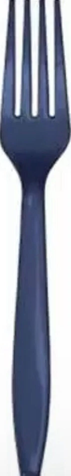 Navy Blue Heavy Duty Plastic Forks 24 Per Pack Tableware Supplies Decorations - Image 1 of 1