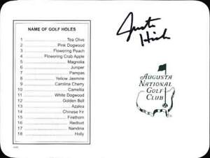 Justin Hicks authentic signed PGA Masters scorecard W/Cert Autographed A0003