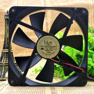 1pc D14BH-12 DC12V 0.70A cooling fan 2 pin 140*140*25mm - Image 1 of 3