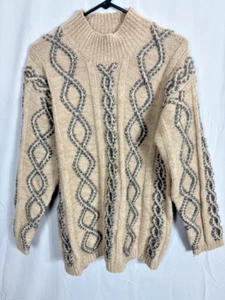 Vintage 90’s Eddie Bauer Legends Wool Blend Cable Knit Sweater Women’s Size S - Picture 1 of 3