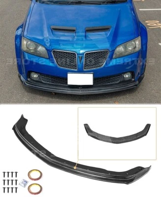 Labio delantero de fibra de carbono real para 08-09 Pontiac G8 Performance parachoques divisor nuevo Foto 1 de 4