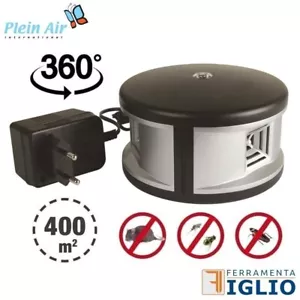 Repellente ad Ultrasuoni a 360° per Topi Insetti Zanzare 400 mq Scaccia Ratti - Foto 1 di 4