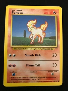 Vintage 1999 Pokemon Cards Unlimited Base Set Ponyta MINT - Picture 1 of 2