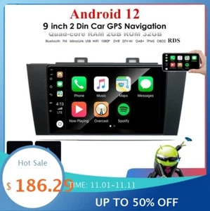 Unidad principal GPS de radio estéreo para automóvil de 9"" para Subaru Legacy Outback 2015-2018 Carplay - Imagen 1 de 20