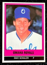 Dave Schuler 1986 TCMA Omaha Royals Omaha Royals 19 Baseball Card Minor Free S&H