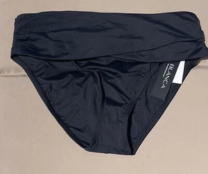 Pantaloni bikini costume da bagno con fascia La Blanca Island Goddess nero taglia 10 - Foto 1 di 10