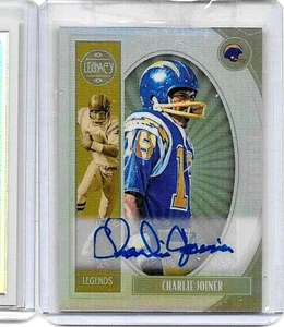 CHARLIE JOINER 2019 PANINI LEGACY CERTIFIED AUTOGRAPH HOF - Imagen 1 de 1