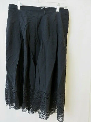 Isaac Mizrahi A Line Skirt Lace Hemline Black Womens Size 6  #9748 - Image 1 of 4
