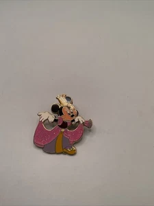 Disney Princesa Minnie Mouse 2008 Prendedor Comercial Rosa Vestido y Corona con Brillo - Imagen 1 de 2